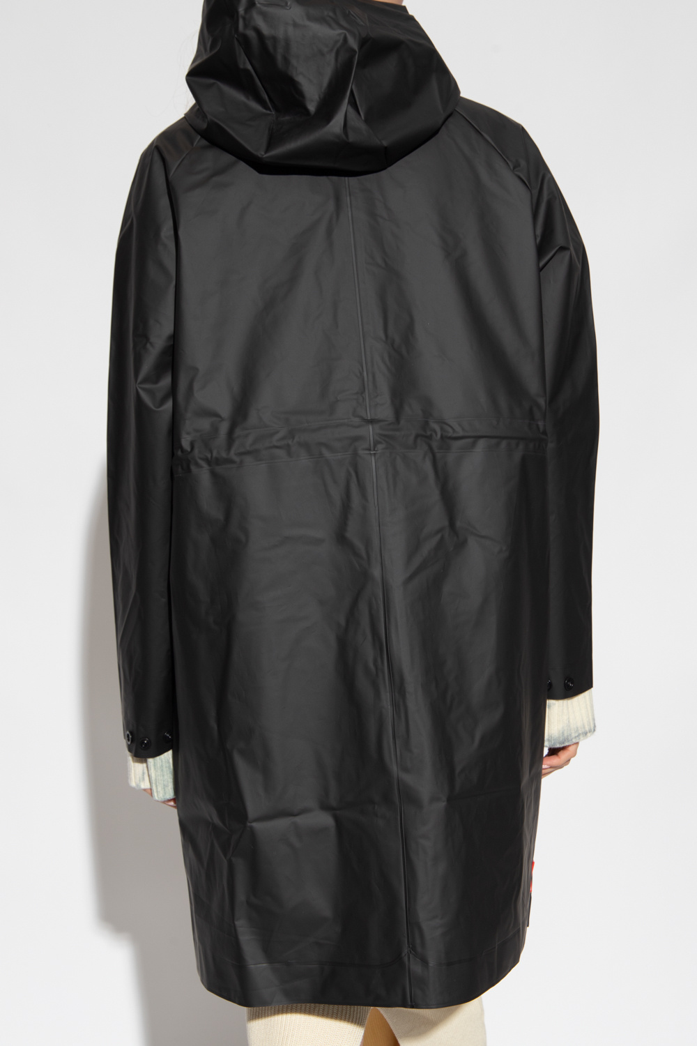 Hunter black cheap rain coat